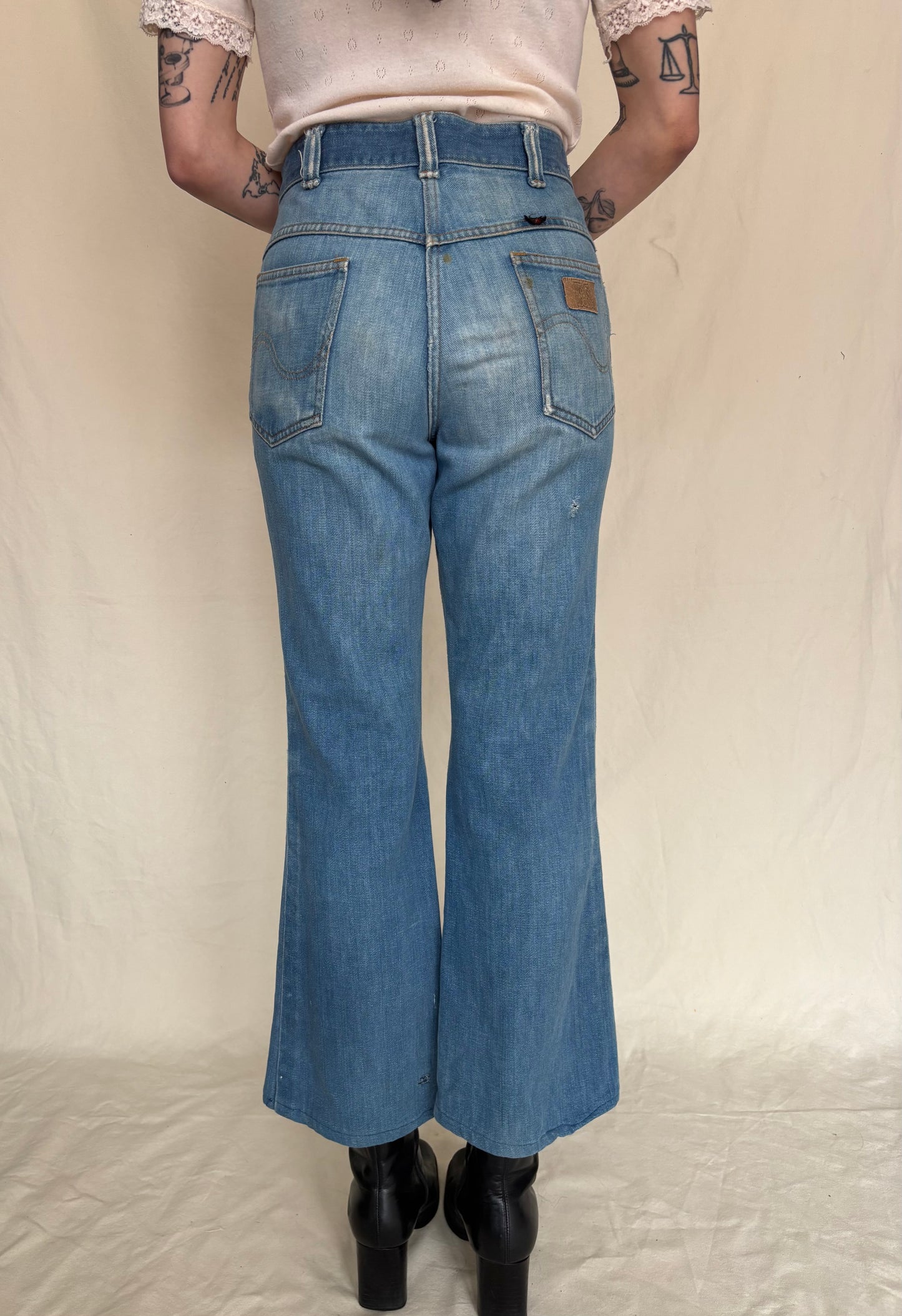 Patched to perfection bootcut 70s denim