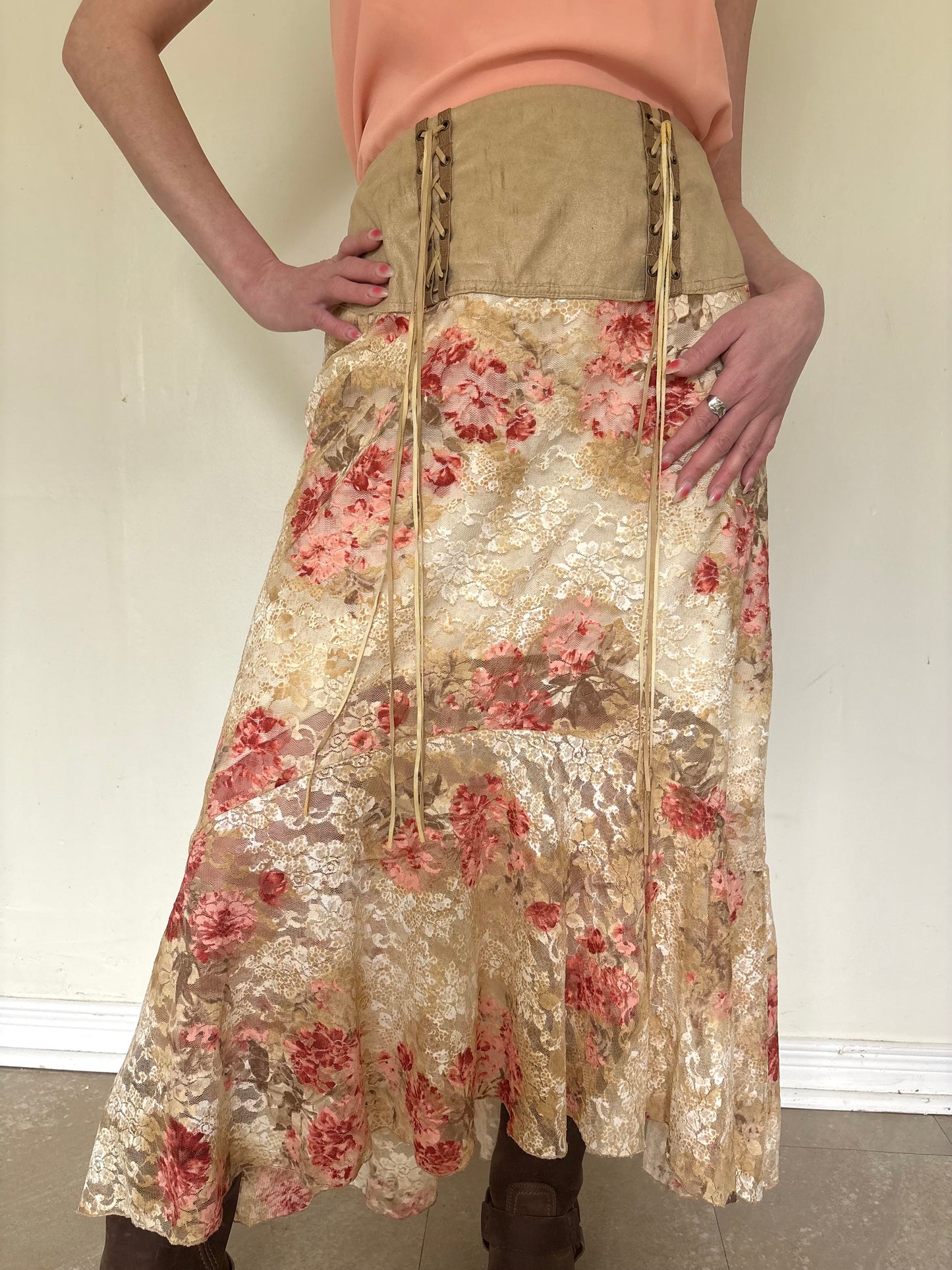 Y2K romantic skirt