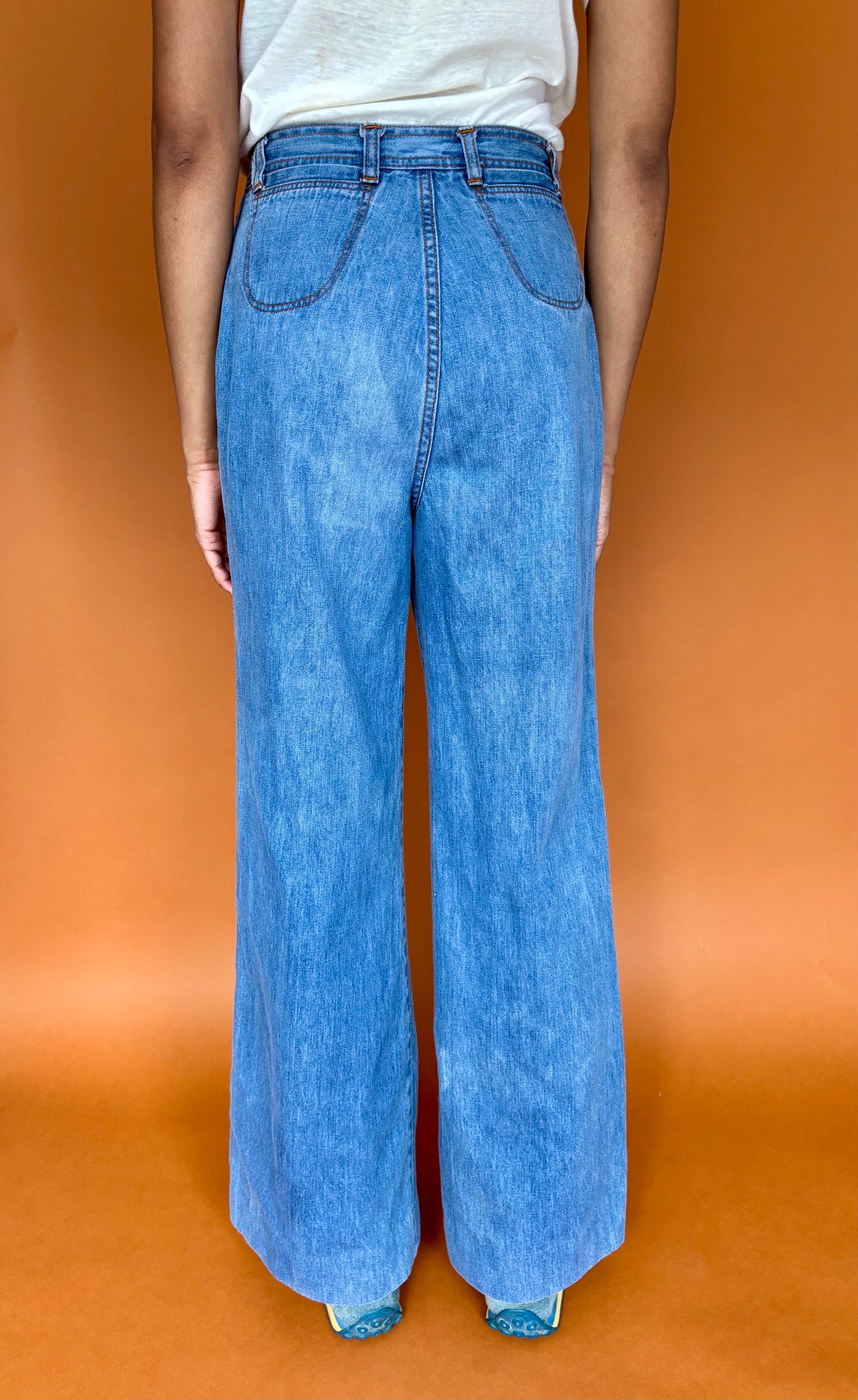 1970s denim bell bottoms
