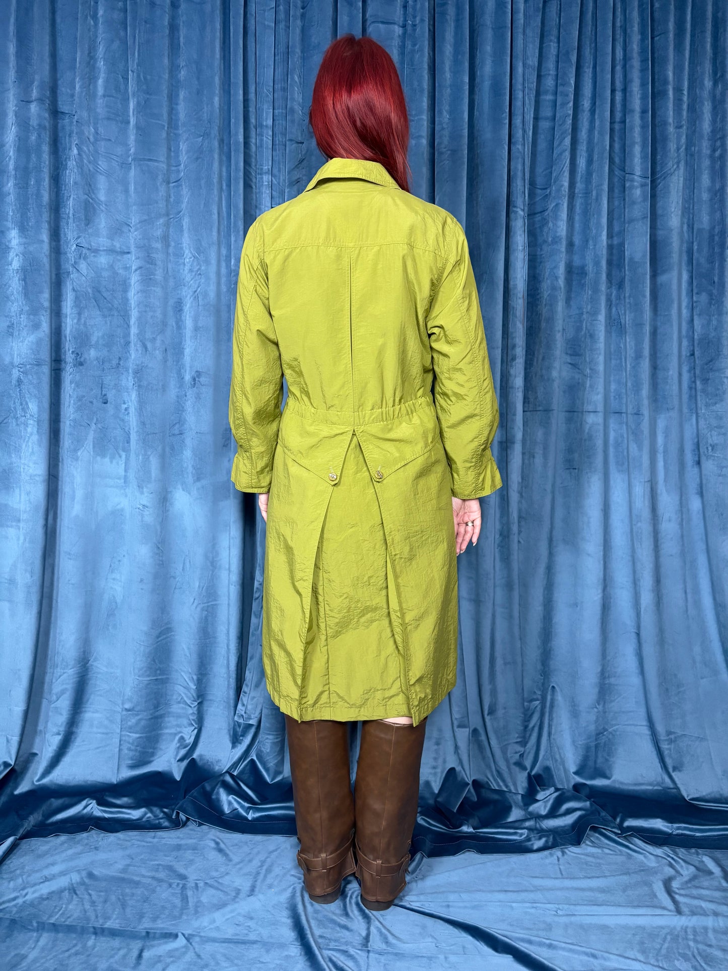 Bright green trench