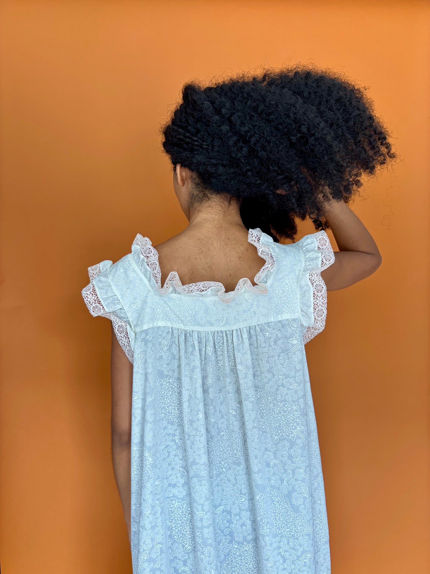 Romantic cotton ruffle dress