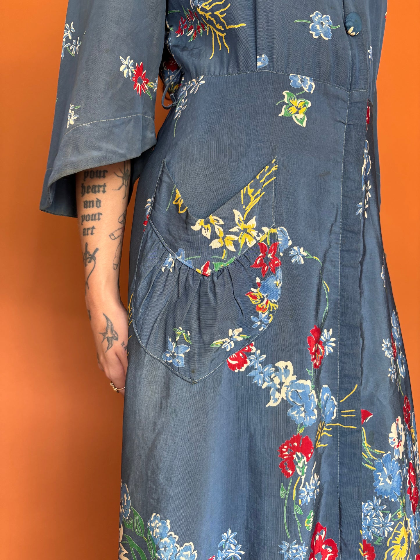 1930s 1940s hostess gown