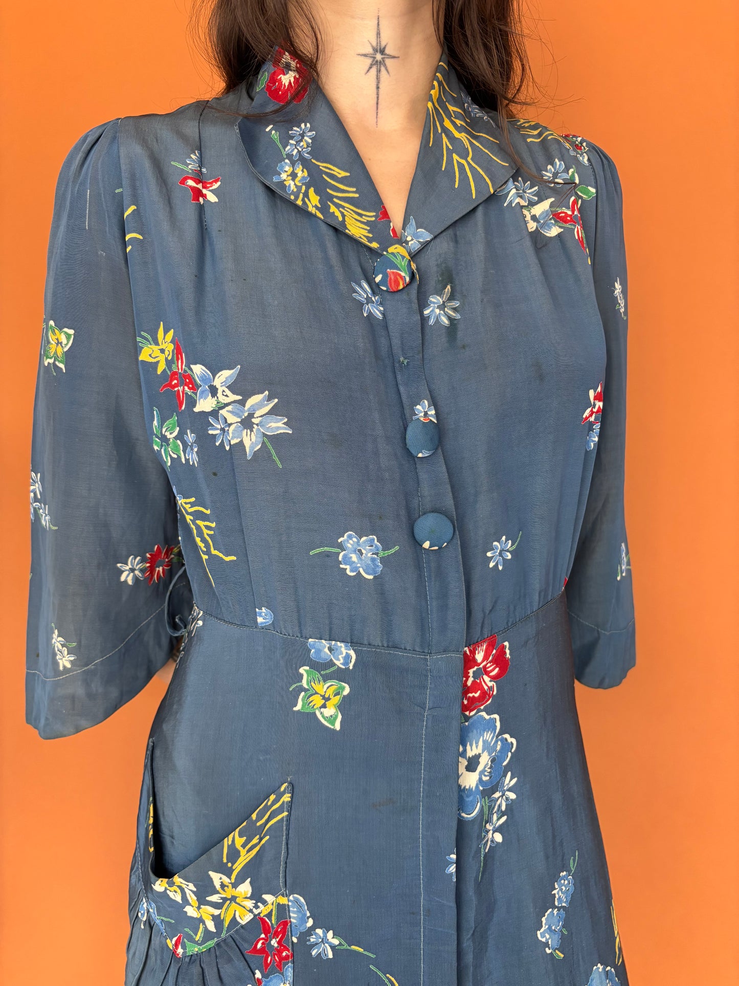 1930s 1940s hostess gown