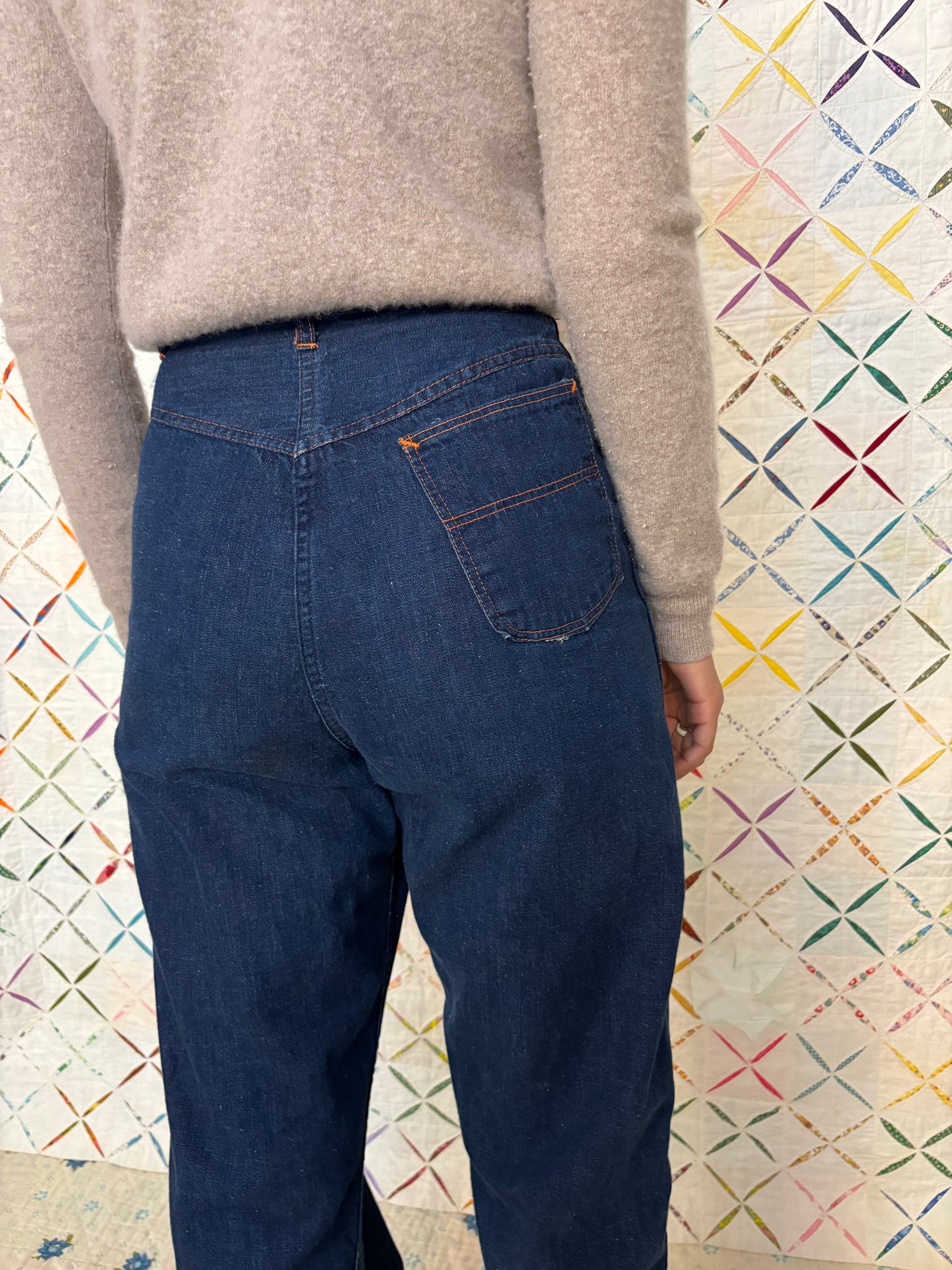 1950s side zip jeans