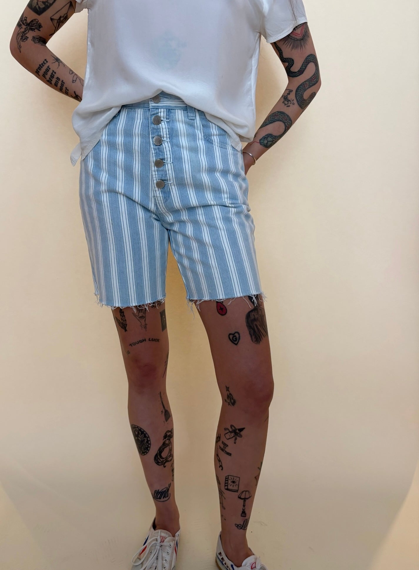 90s striped Gitano cut offs
