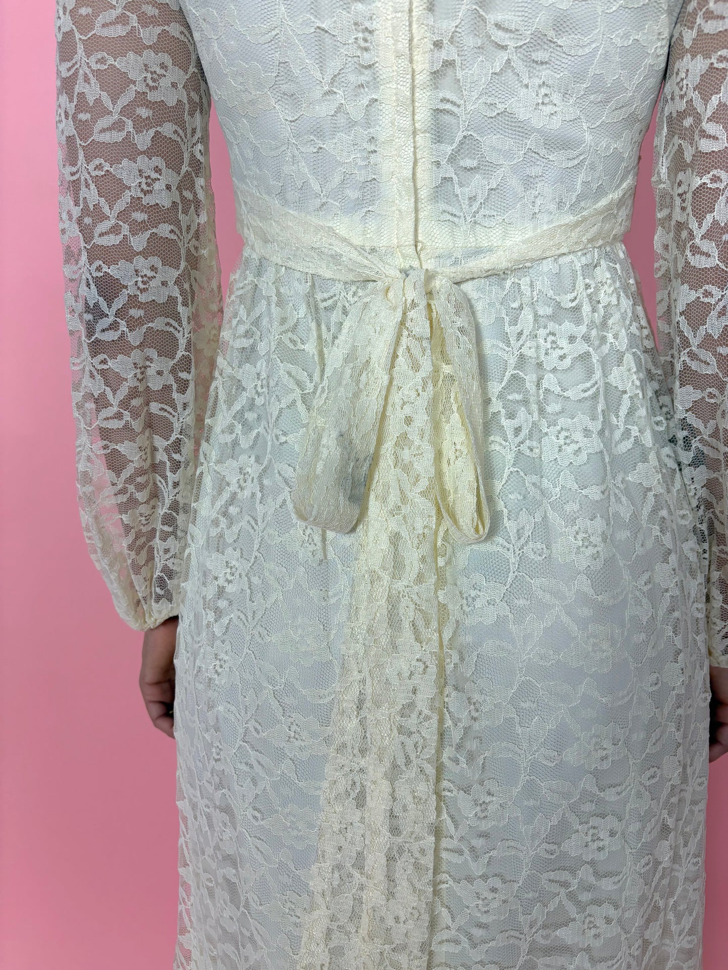 1970s Romantic Lace Dress
