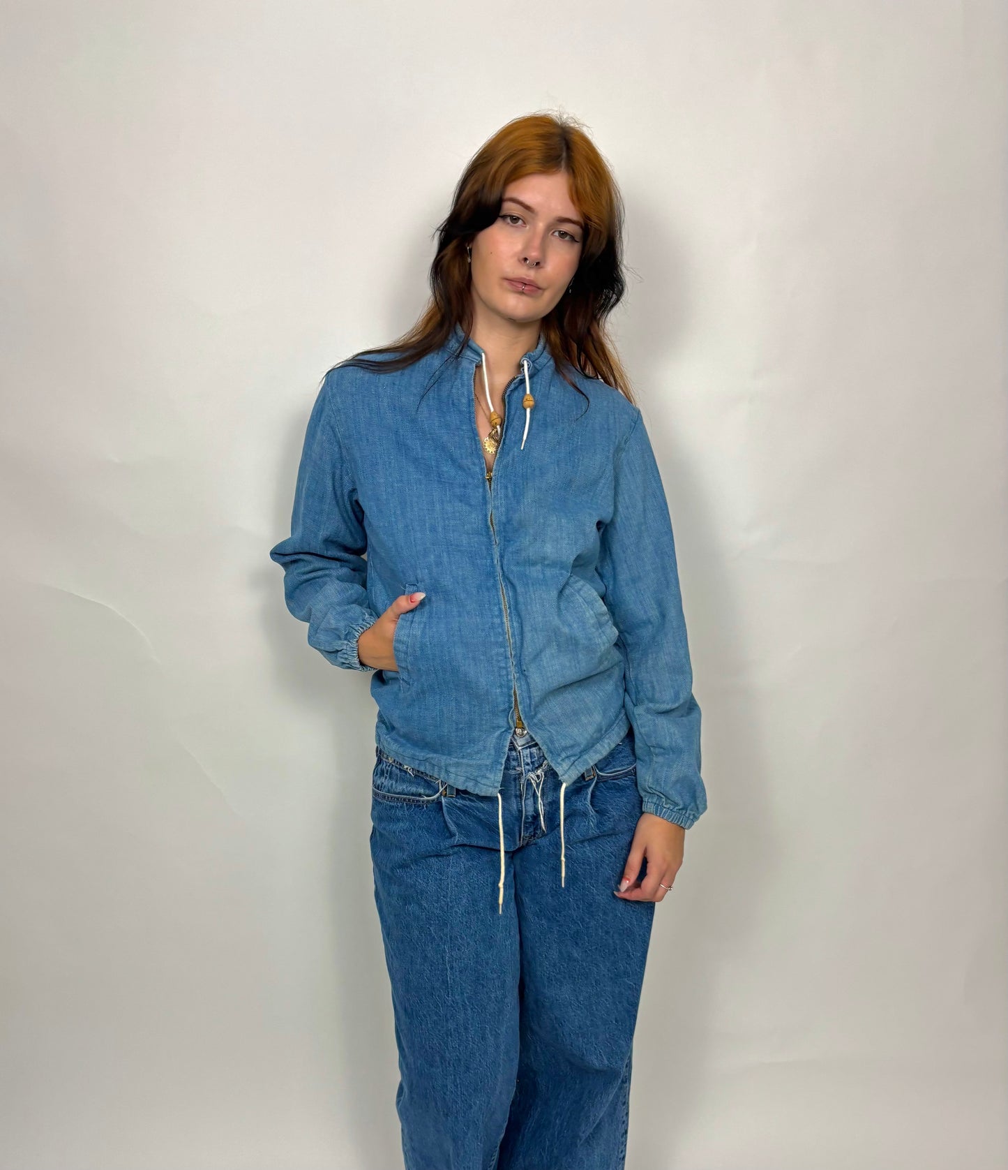 Denim Zip Up Jacket