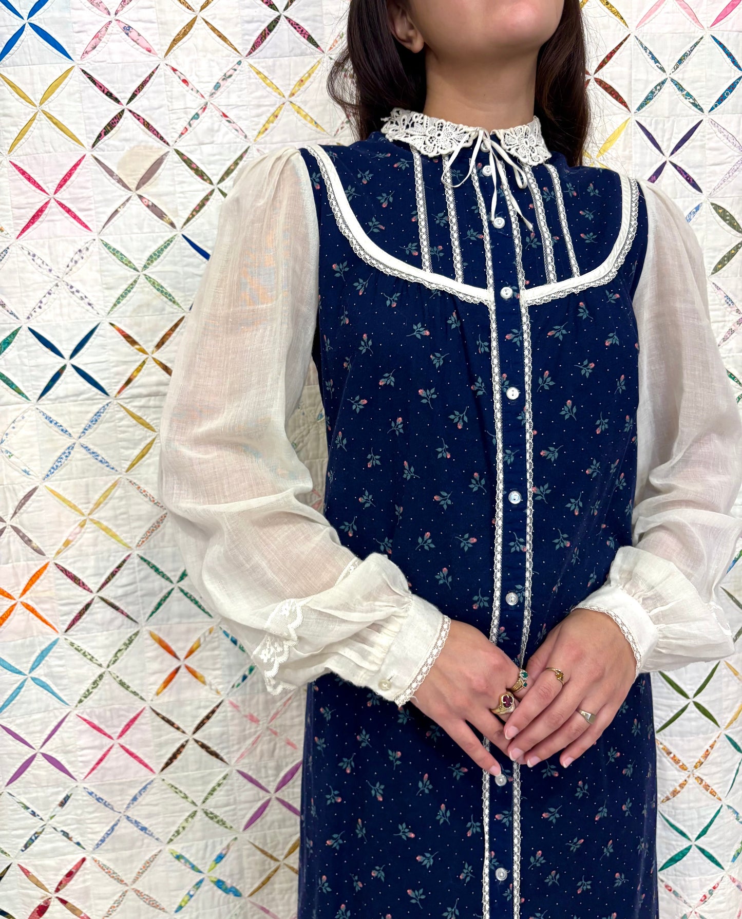 Gunne Sax Calico Dress