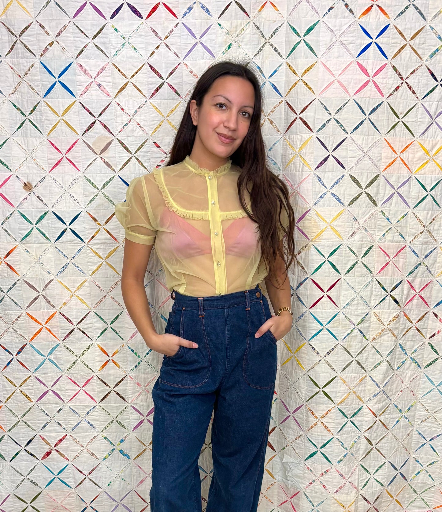 1950s Sheer Nylon top