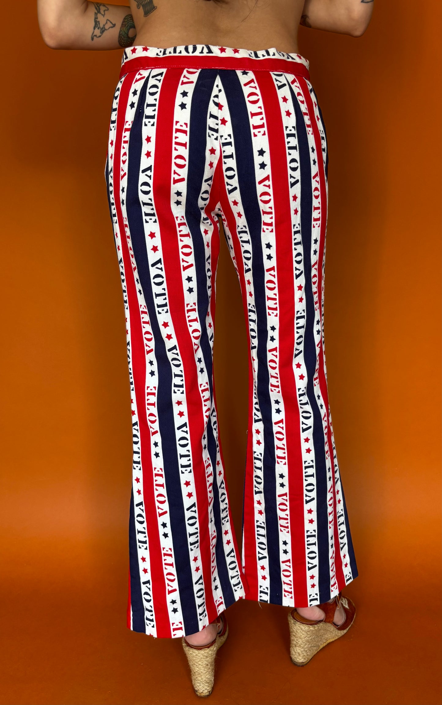 1960s hip hugger flare VOTE Americana pants