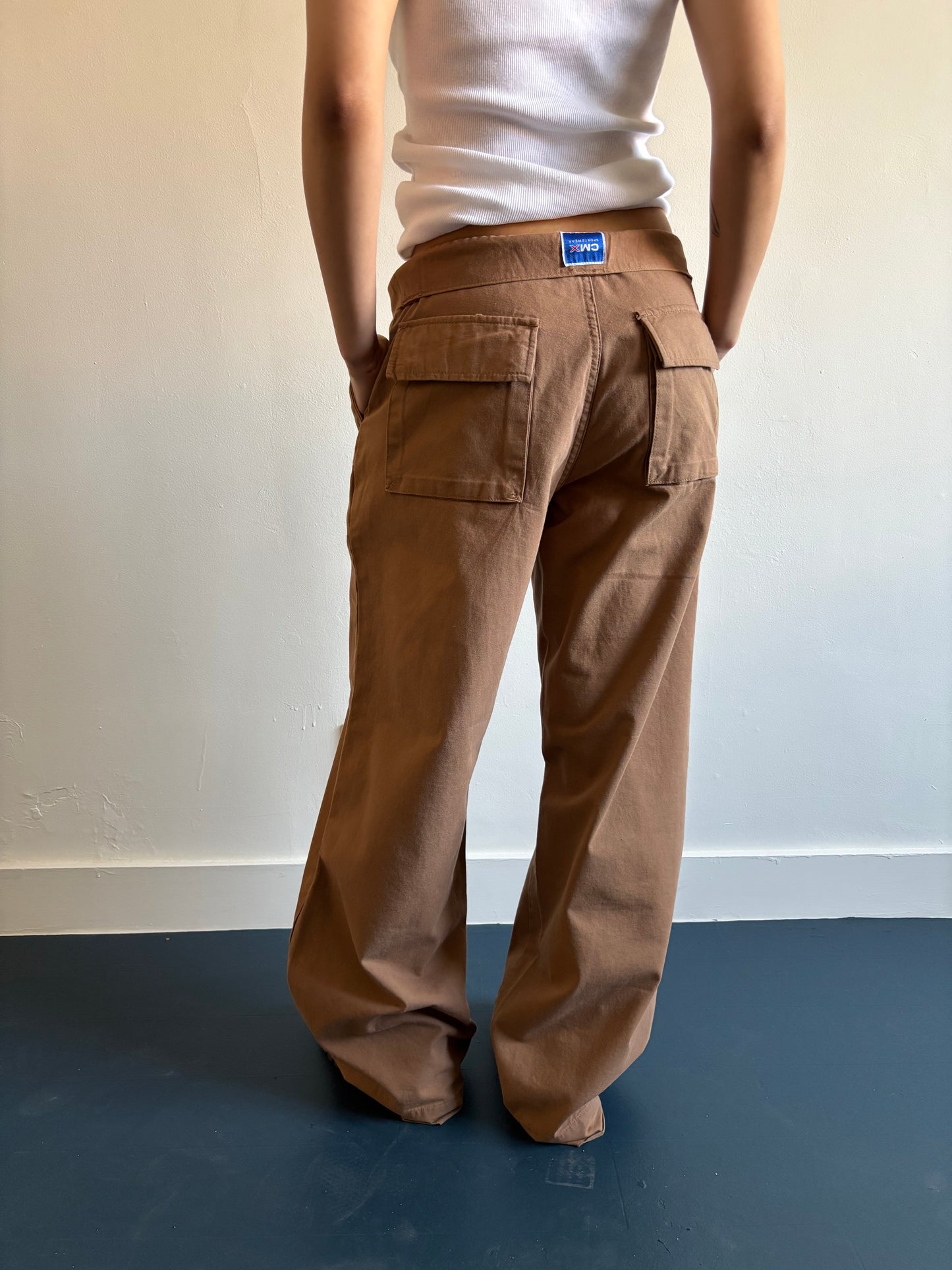 Camel brown cotton work pants