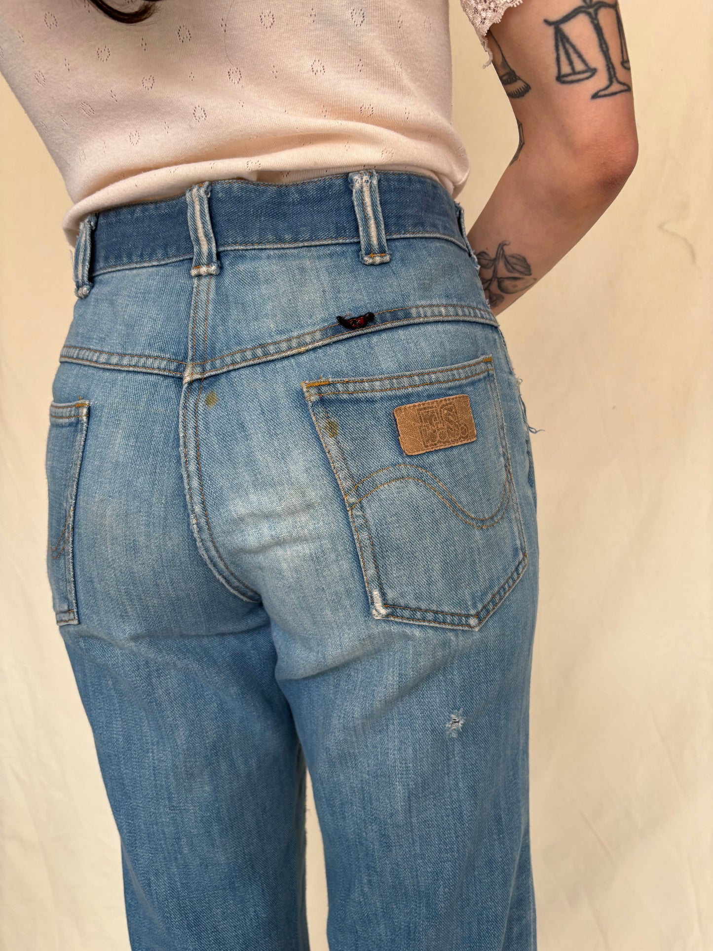 Patched to perfection bootcut 70s denim