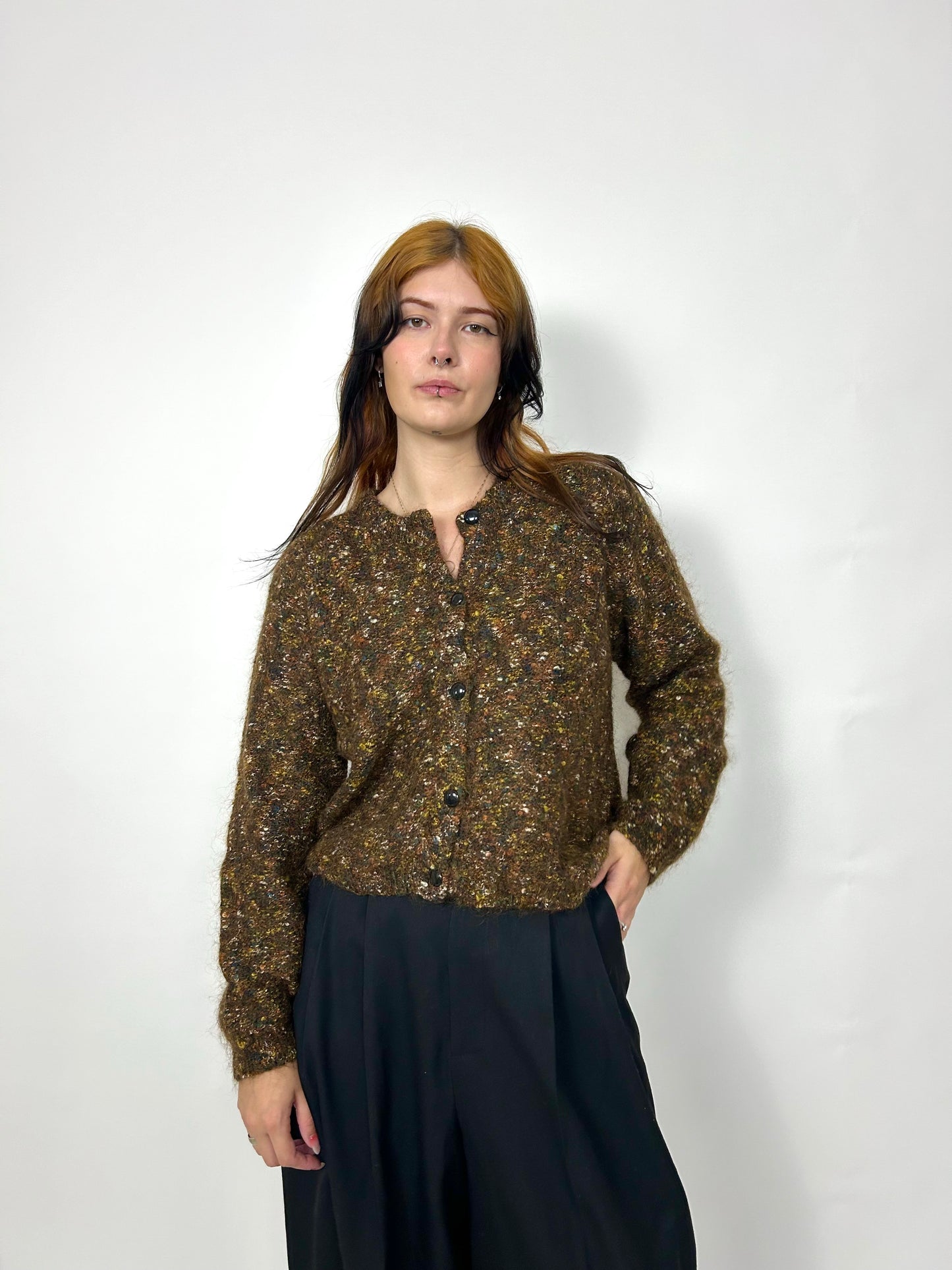 1980s Flecked Mohair Cardigan
