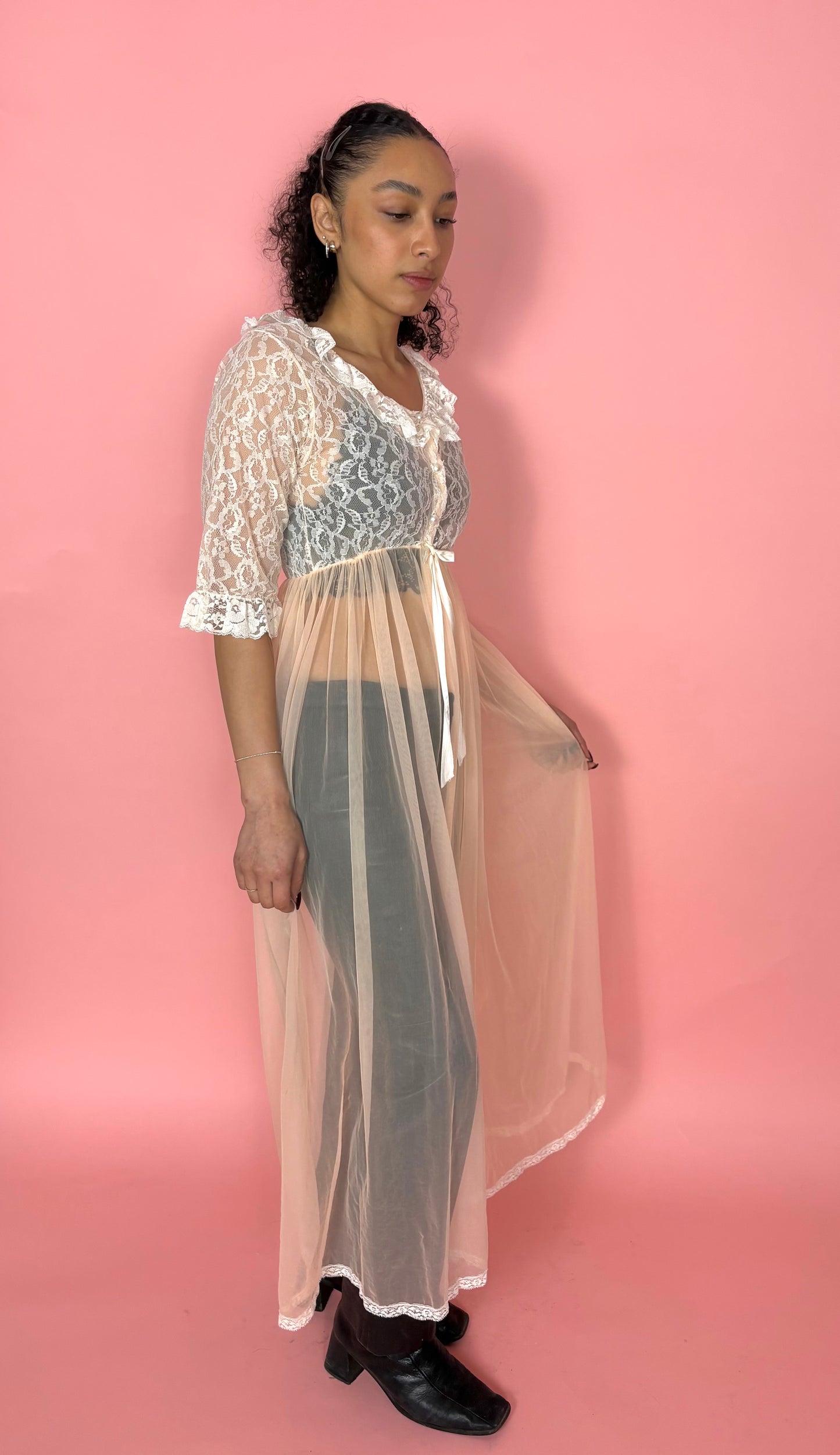 Lace and Mesh Coverup