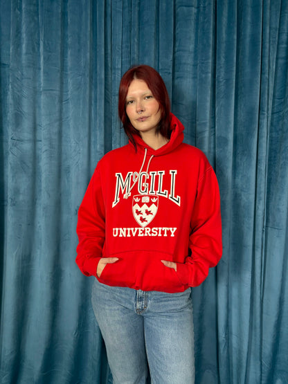 90s red McGill hoodie