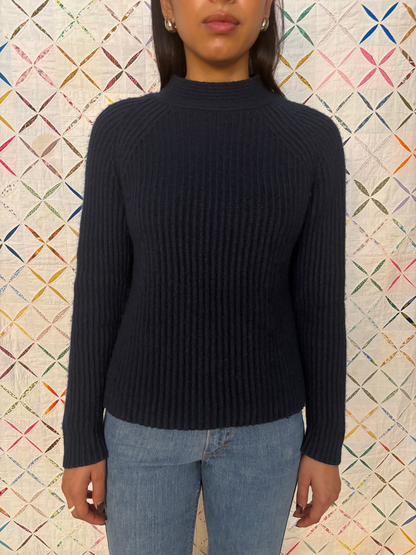 Ribbed Cotton Wool blend Sweater
