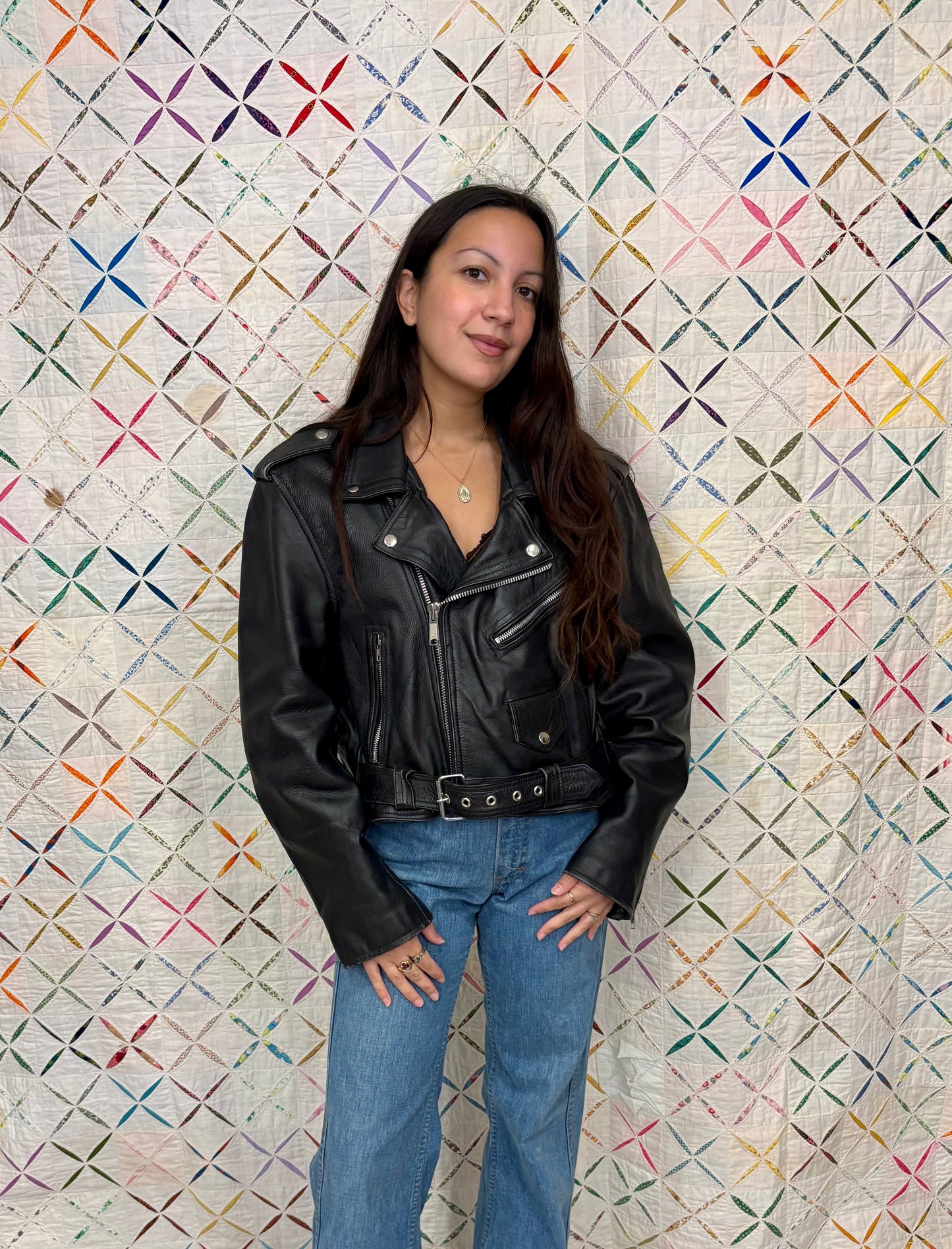 Perfect fit leather moto jacket