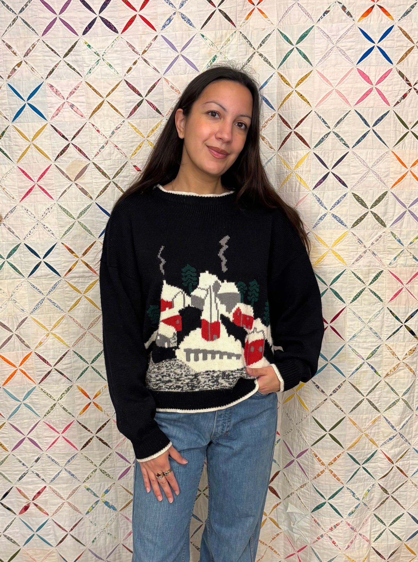 Folk Art Wool Sweater