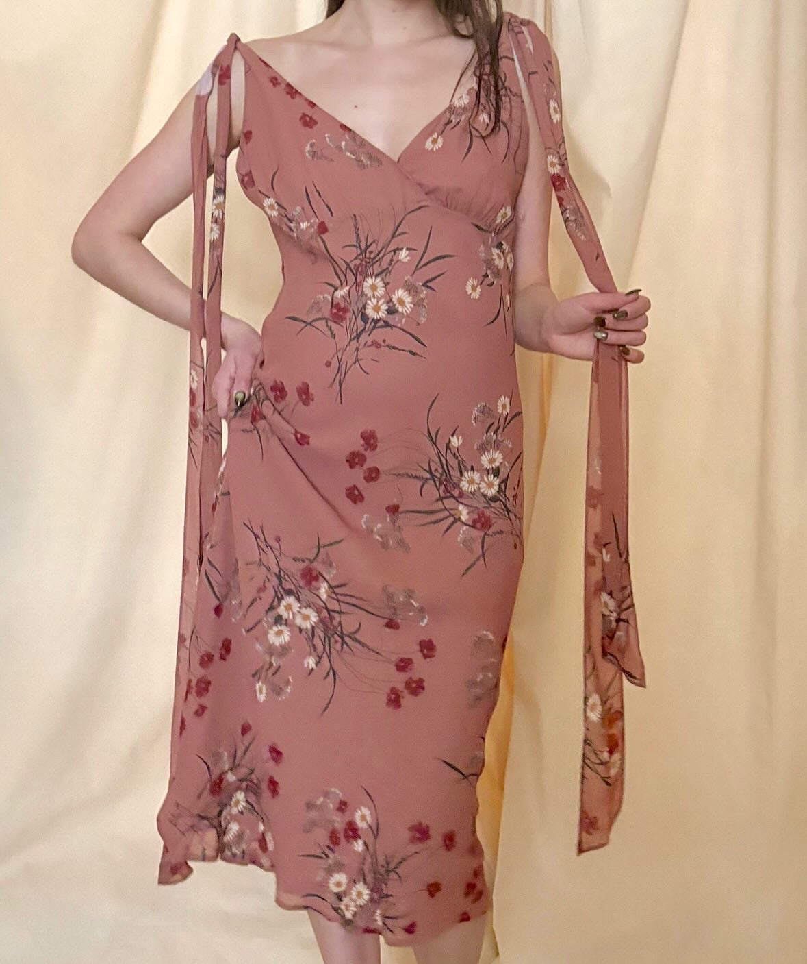 Floral Bias Cut Dress