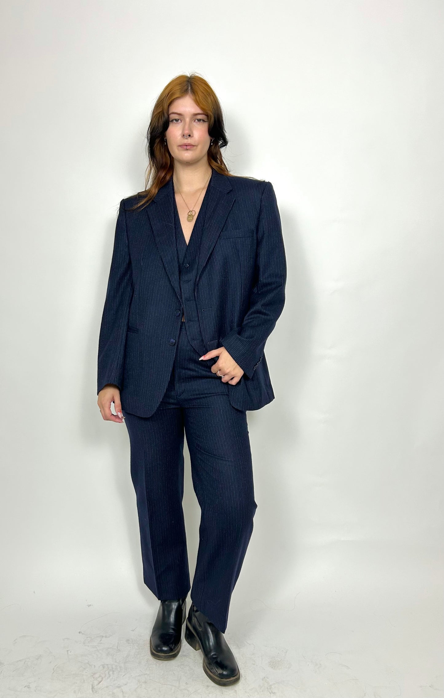 Pin Stripe Three Piece Suit