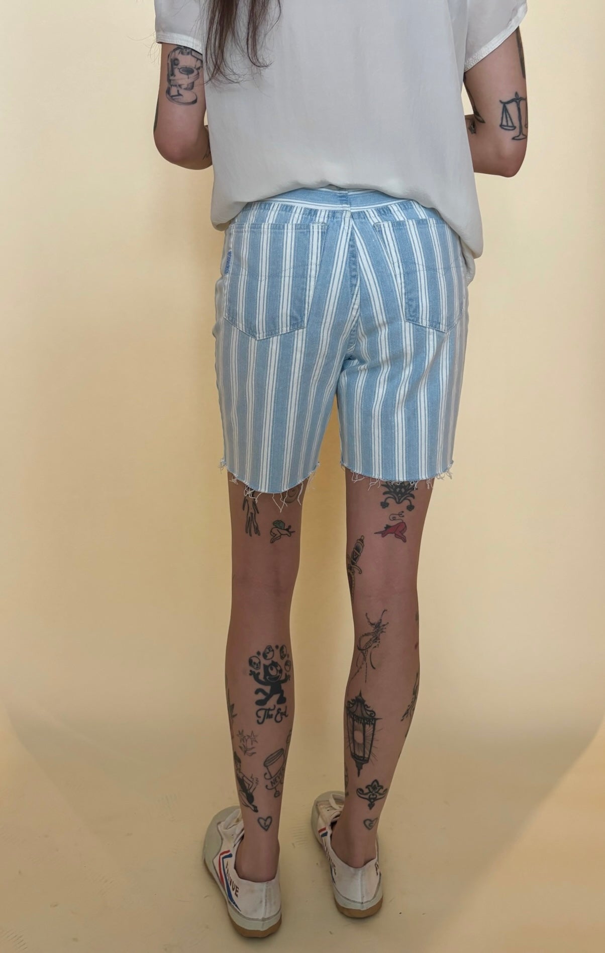 90s striped Gitano cut offs