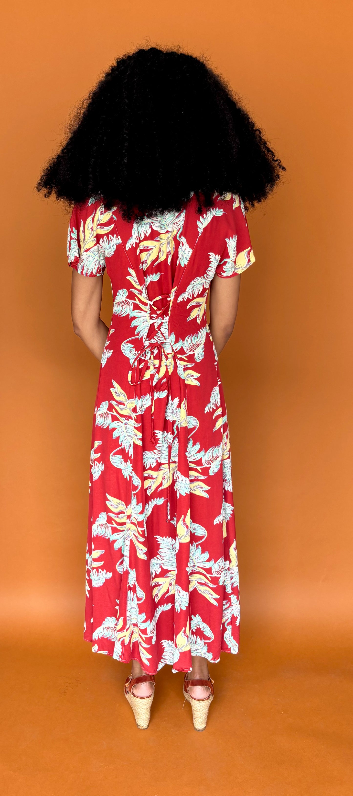 70s does 40s maxi dress