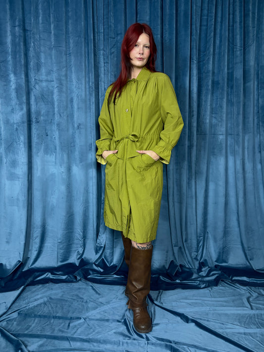 Bright green trench