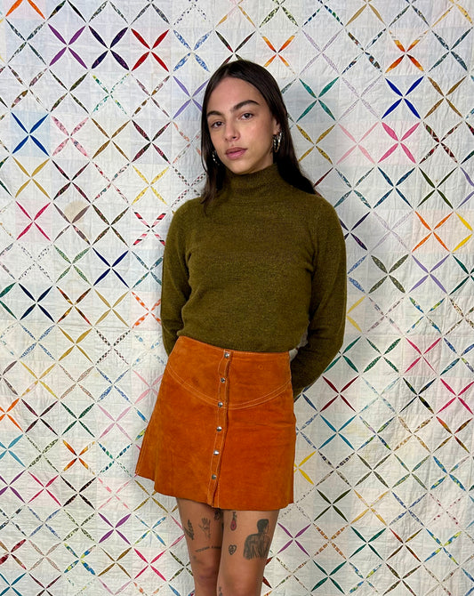 Moss green turtleneck