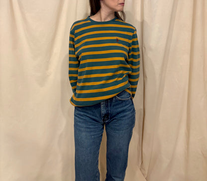 100% Cotton Polo Striped Top