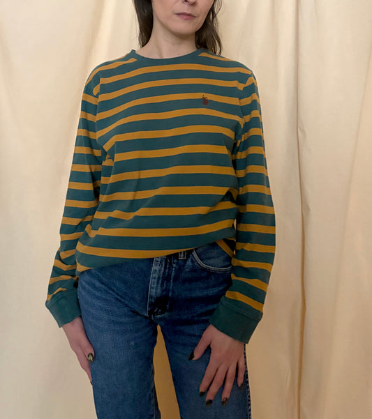 100% Cotton Polo Striped Top