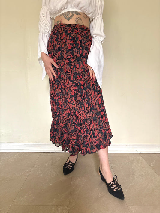 Reversible Rayon Floral Skirt