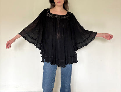 Cotton Gauze Angel Wing Top