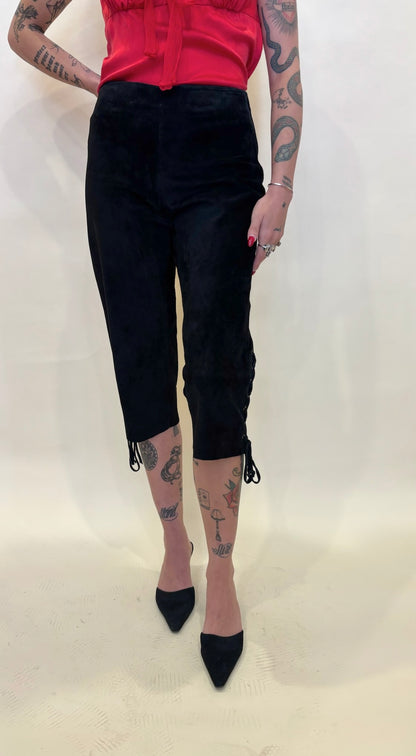 Suede Capris