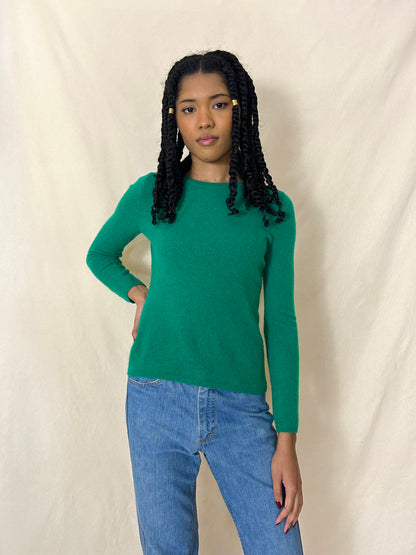 Green cashmere pullover