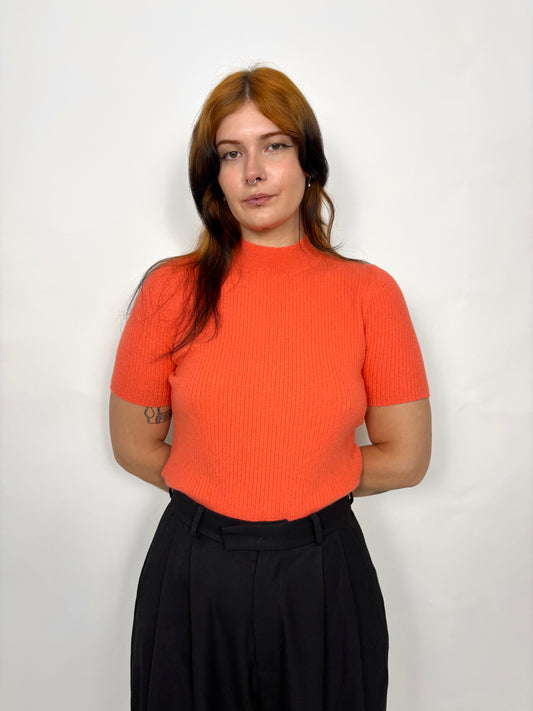 Halston Merino Wool Citrus Tshirt