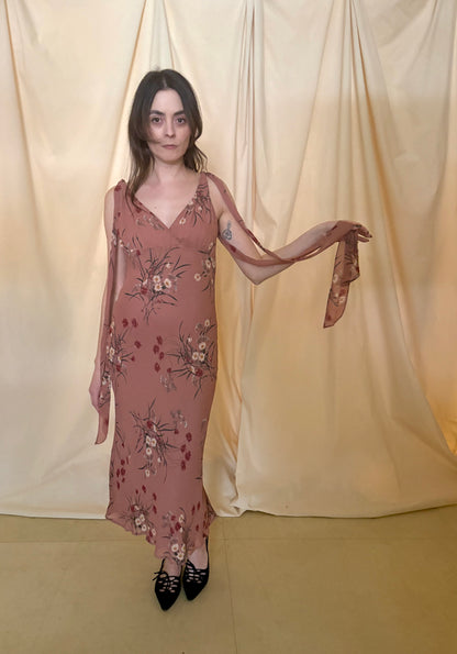 Floral Bias Cut Dress