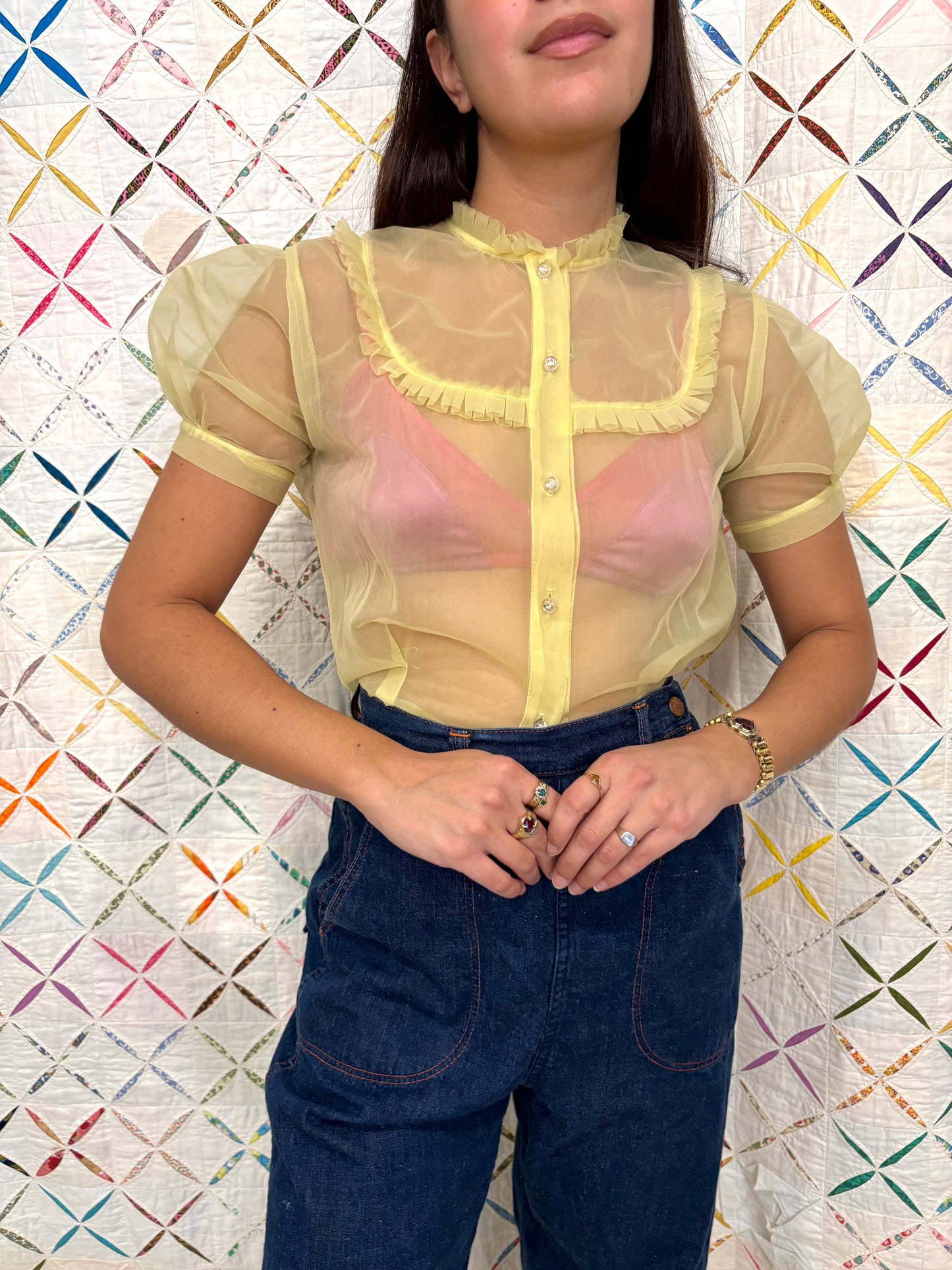 1950s Sheer Nylon top