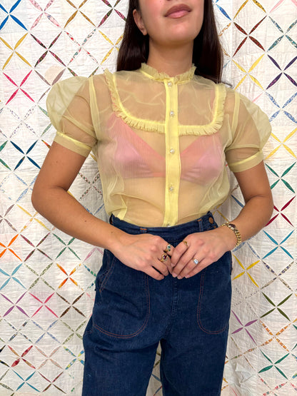 1950s Sheer Nylon top