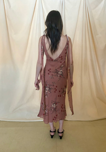 Floral Bias Cut Dress