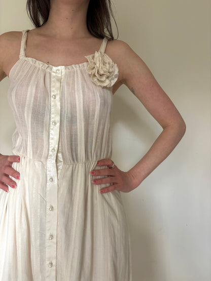 70s/Early 80s cotton and lace dress
