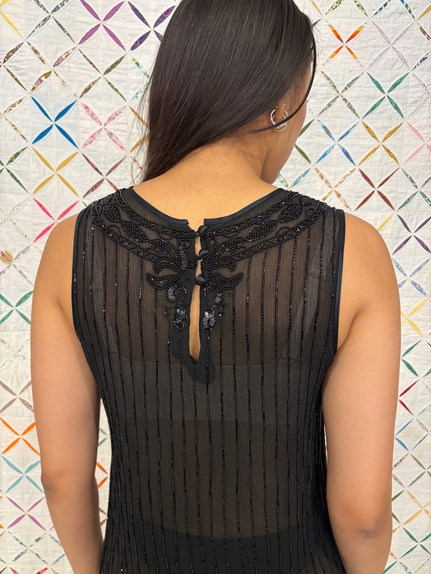 Stunning Black Beaded Dress