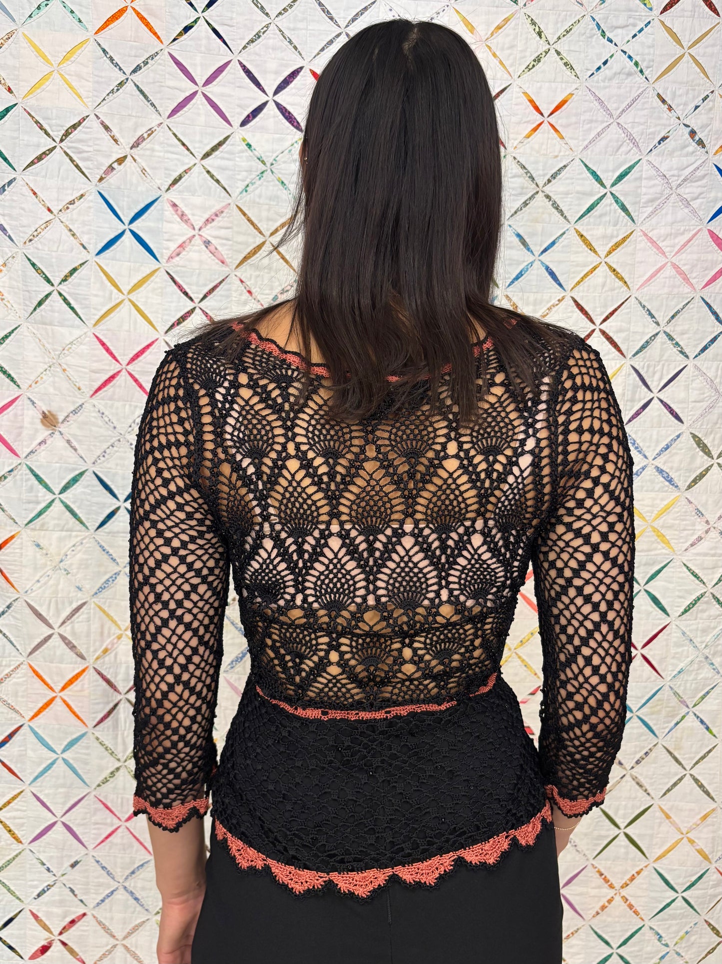 Betsey Johnson crochet blouse