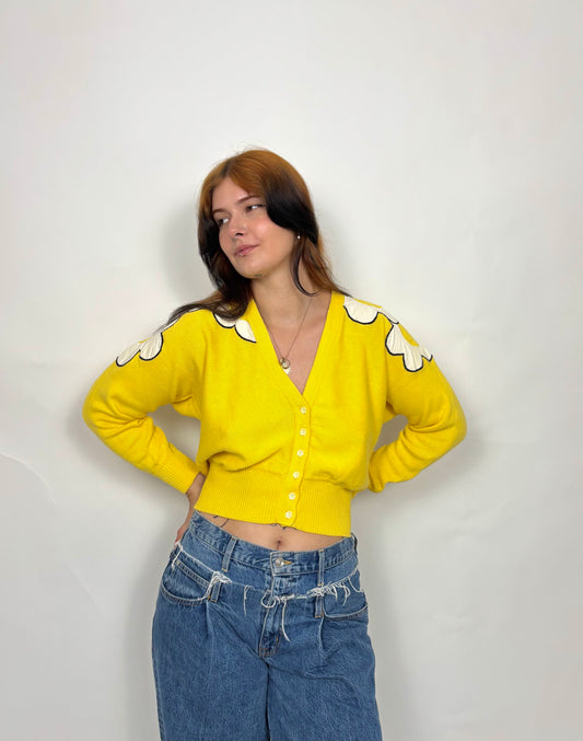 1980s Daisy Cardigan