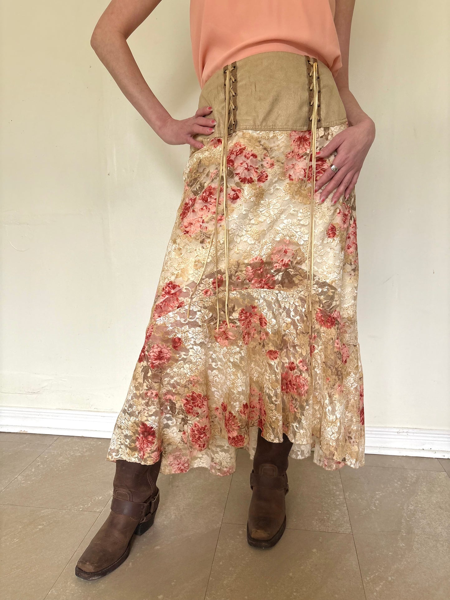 Y2K romantic skirt
