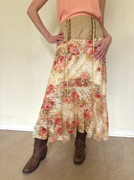 Y2K romantic skirt