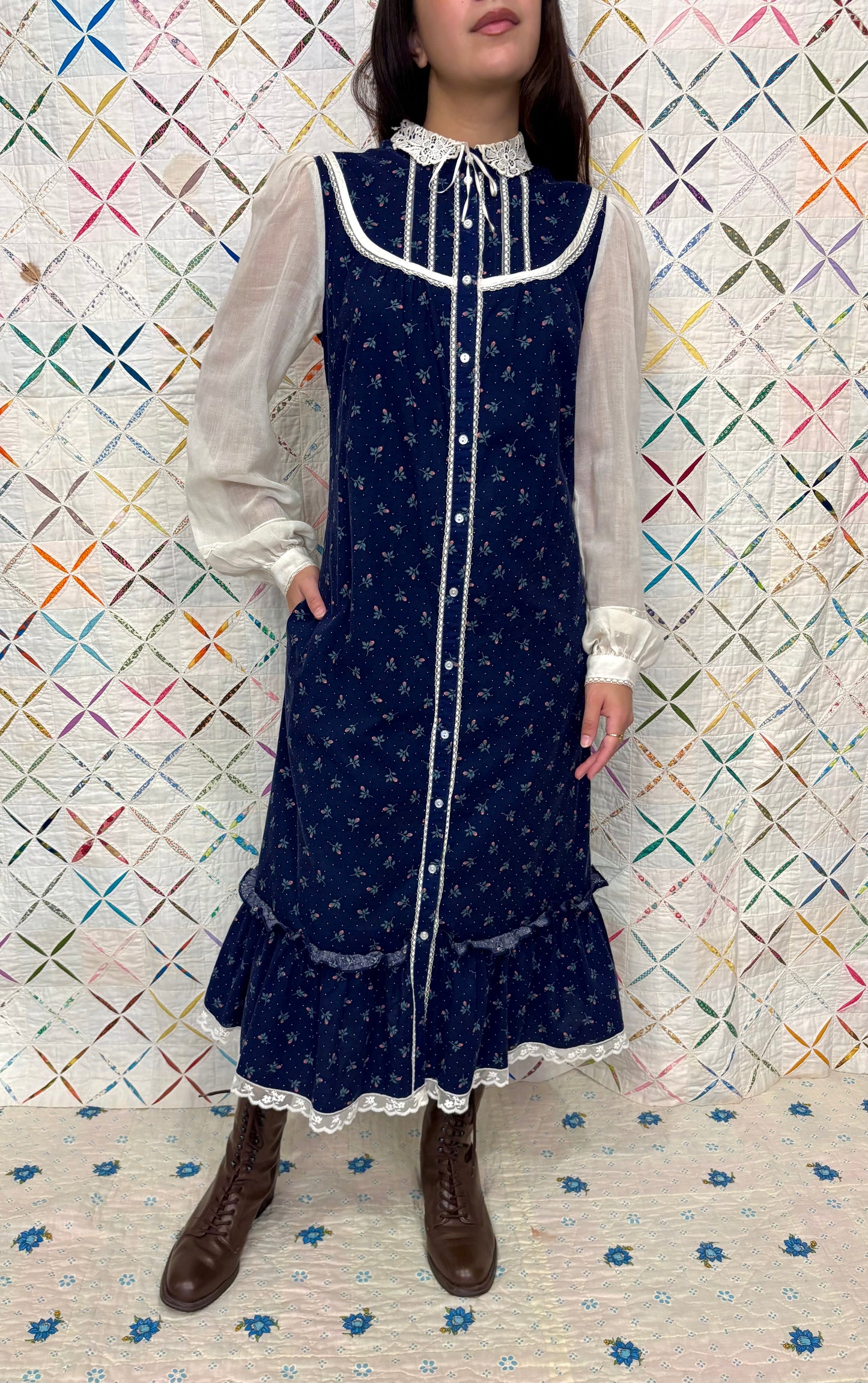 Gunne Sax Calico Dress