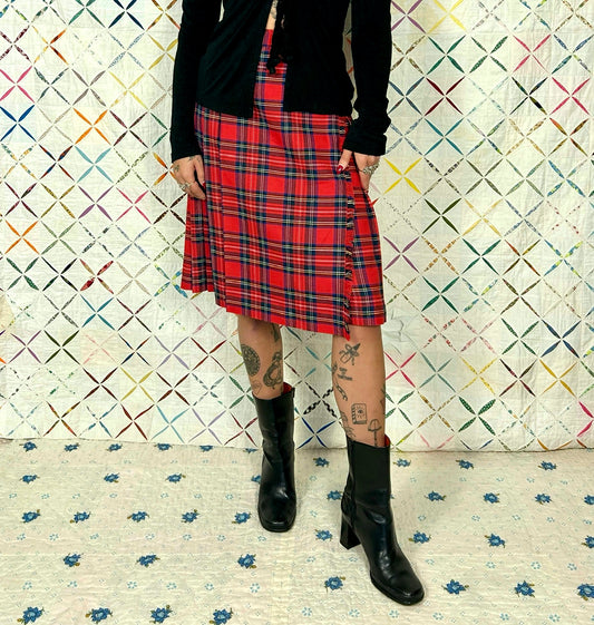 Red tartan kilt