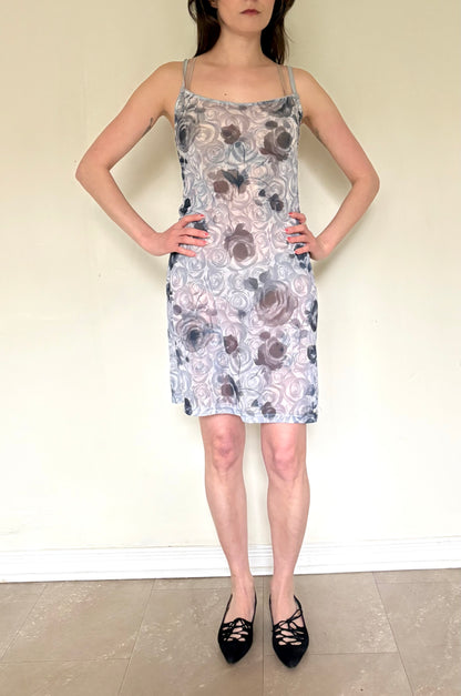 90s Mesh Rose Dress