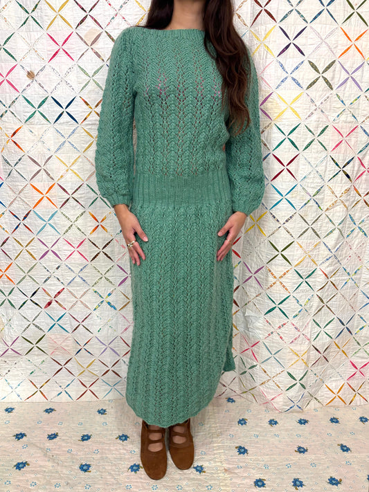 Mid century Hand Knit Dress