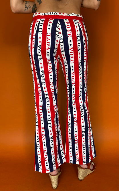 1960s hip hugger flare VOTE Americana pants